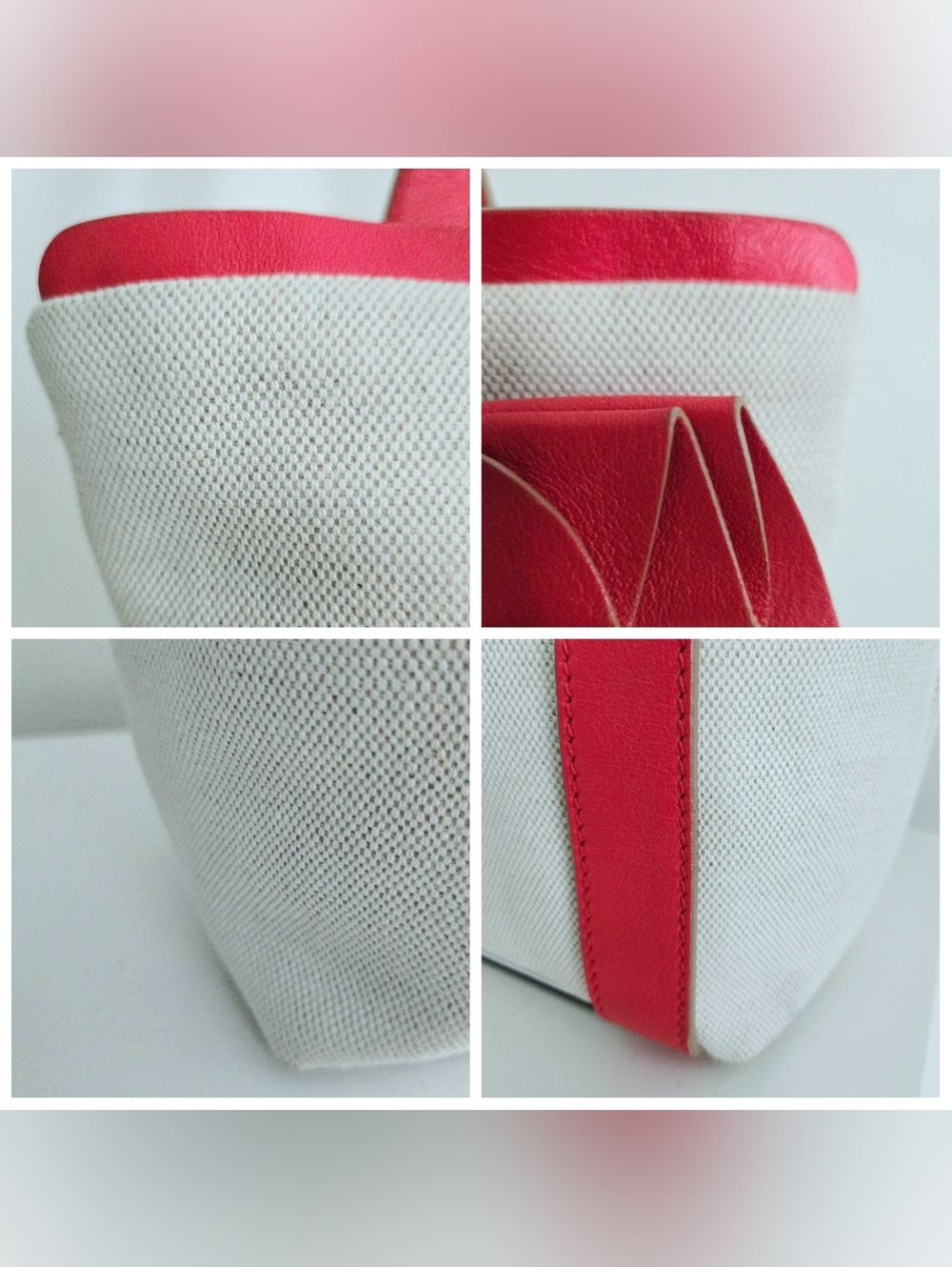 Authentic SALVATORE FERRAGAMO Vara Ribbon Red‎  Canvas Tote Shoulder Bag - Picture 9 of 15